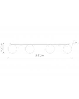 Plafon YOLI 4 czarny Sollux SL.1154