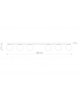 Plafon YOLI 6 czarny Sollux SL.1155