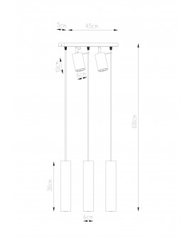 Lampa wisząca RING 3 biały Sollux SL.1098