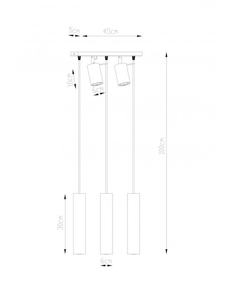 Lampa wisząca RING 3 biały Sollux SL.1098