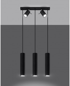 Lampa wisząca RING 3 czarny Sollux SL.1099