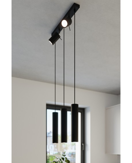 Lampa wisząca RING 3 czarny Sollux SL.1099