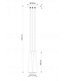 Lampa wisząca SULA 3P naturalne drewno Sollux SL.1101