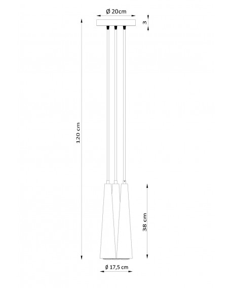 Lampa wisząca SULA 3P naturalne drewno Sollux SL.1101