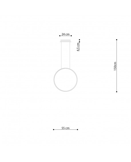 Lampa wisząca RIO 55 złota LED 3000K Sollux TH.220