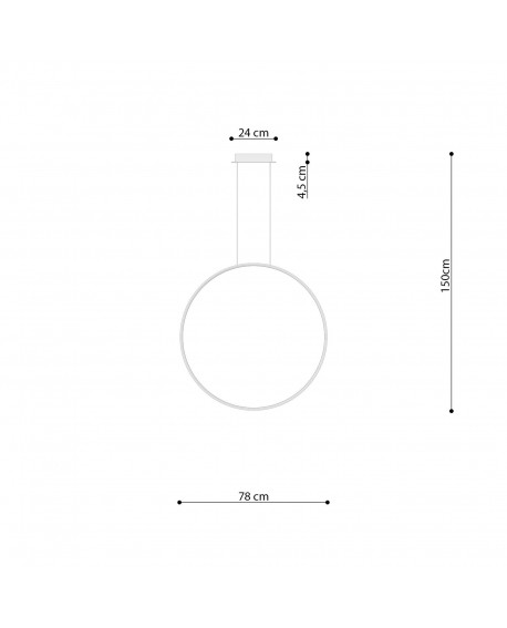 Lampa wisząca RIO 78 złota LED 3000K Sollux TH.175