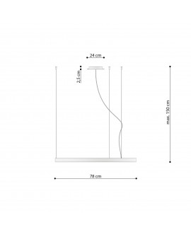 Lampa wisząca RIO 78 złoty połysk LED 3000K Sollux TH.246