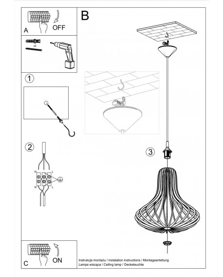 Lampa wisząca ELZA Sollux SL.0641