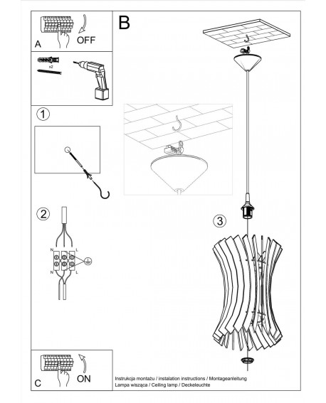 Lampa wisząca ORIANA Sollux SL.0642
