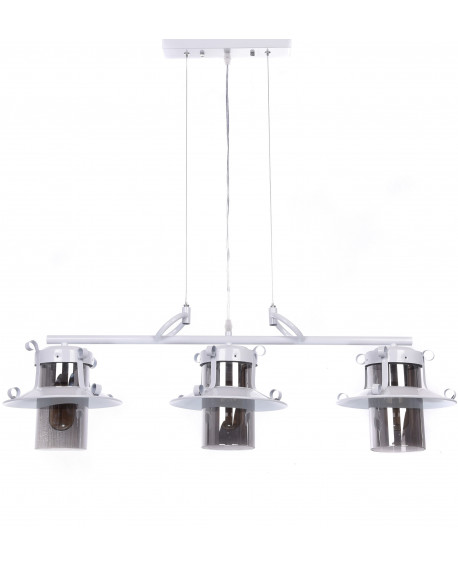 LAMPA WISZĄCA INDUSTRIALNA LOFT BIAŁA CAPRI TRIO