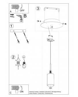 Żyrandol OTTO 15 czarny Sollux SL.0742