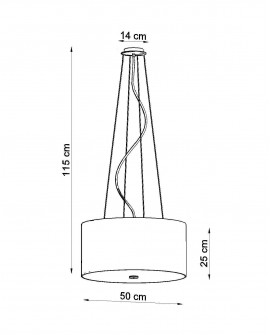 Żyrandol OTTO 50 czarny Sollux SL.0744