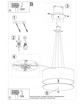 Żyrandol OTTO 70 biały Sollux SL.0789