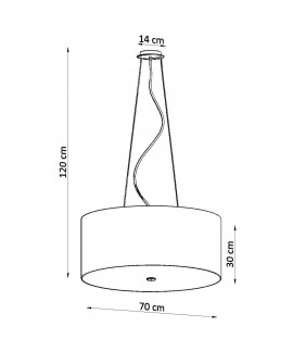 Żyrandol OTTO 70 czarny Sollux SL.0790