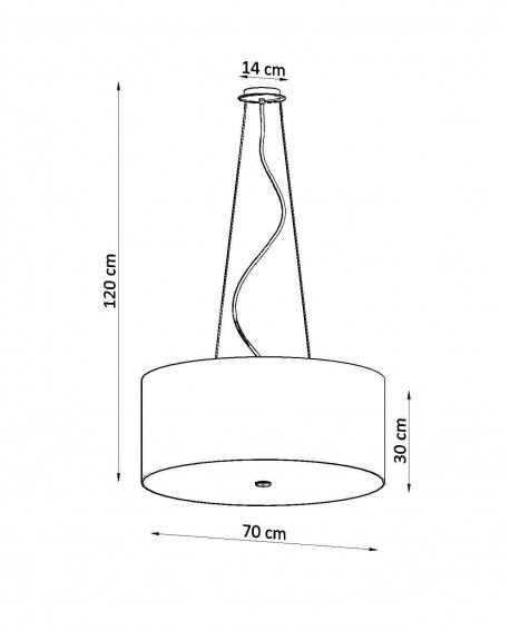 Żyrandol OTTO 70 czarny Sollux SL.0790