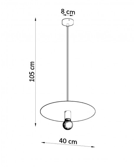 Lampa wisząca FLAVIO czarna Sollux SL.0853