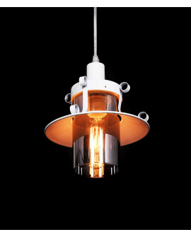 LAMPA WISZĄCA INDUSTRIALNA LOFT BIAŁA CAPRI W1