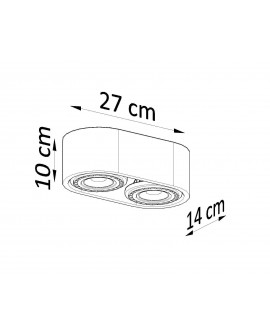 Plafon BASIC 2 naturalne drewno Sollux SL.0914