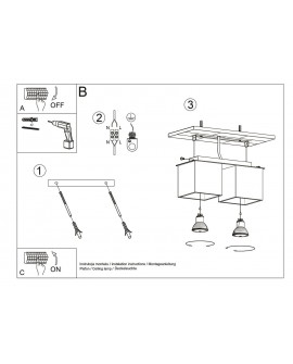 Plafon QUAD 2 biały Sollux SL.0065