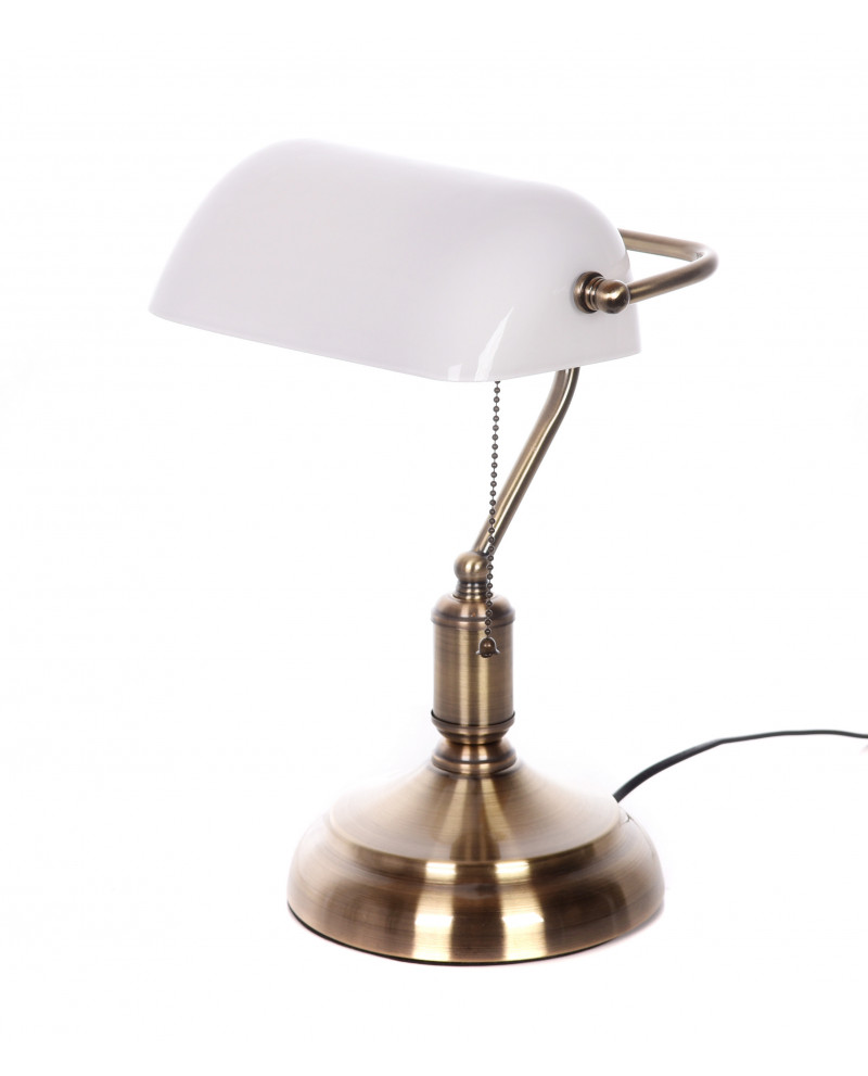 Model BANKER CLASSIC Lumina Deco z mosiężną podstawą widziany z boku