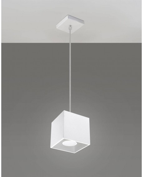 Lampa wisząca QUAD 1 biały Sollux SL.0062