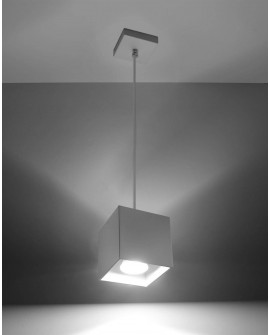 Lampa wisząca QUAD 1 biały Sollux SL.0062