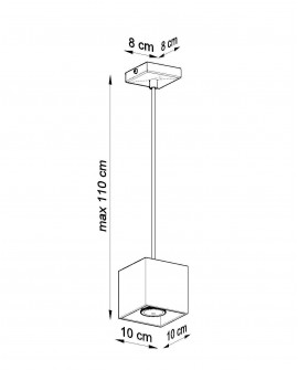 Lampa wisząca QUAD 1 biały Sollux SL.0062