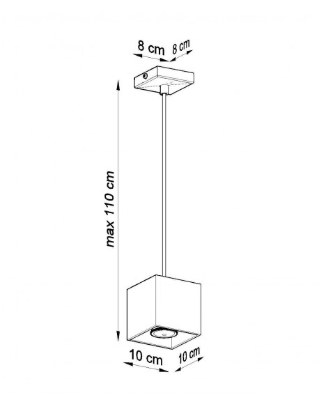 Lampa wisząca QUAD 1 biały Sollux SL.0062