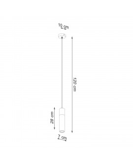 Lampa wisząca ZANE 1 szara Sollux SL.0965