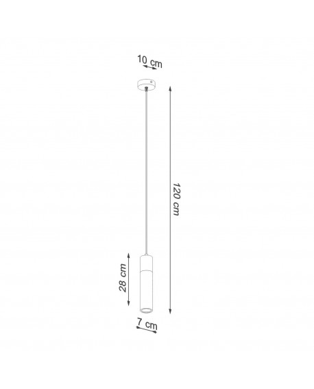 Lampa wisząca ZANE 1 szara Sollux SL.0965