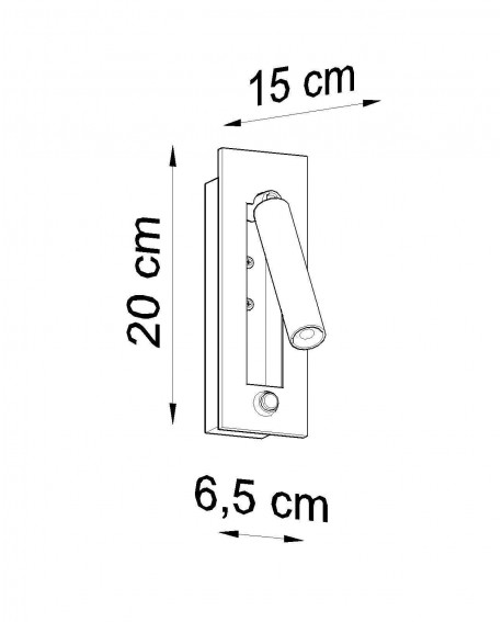 Kinkiet ENIF czarny Sollux SL.0956