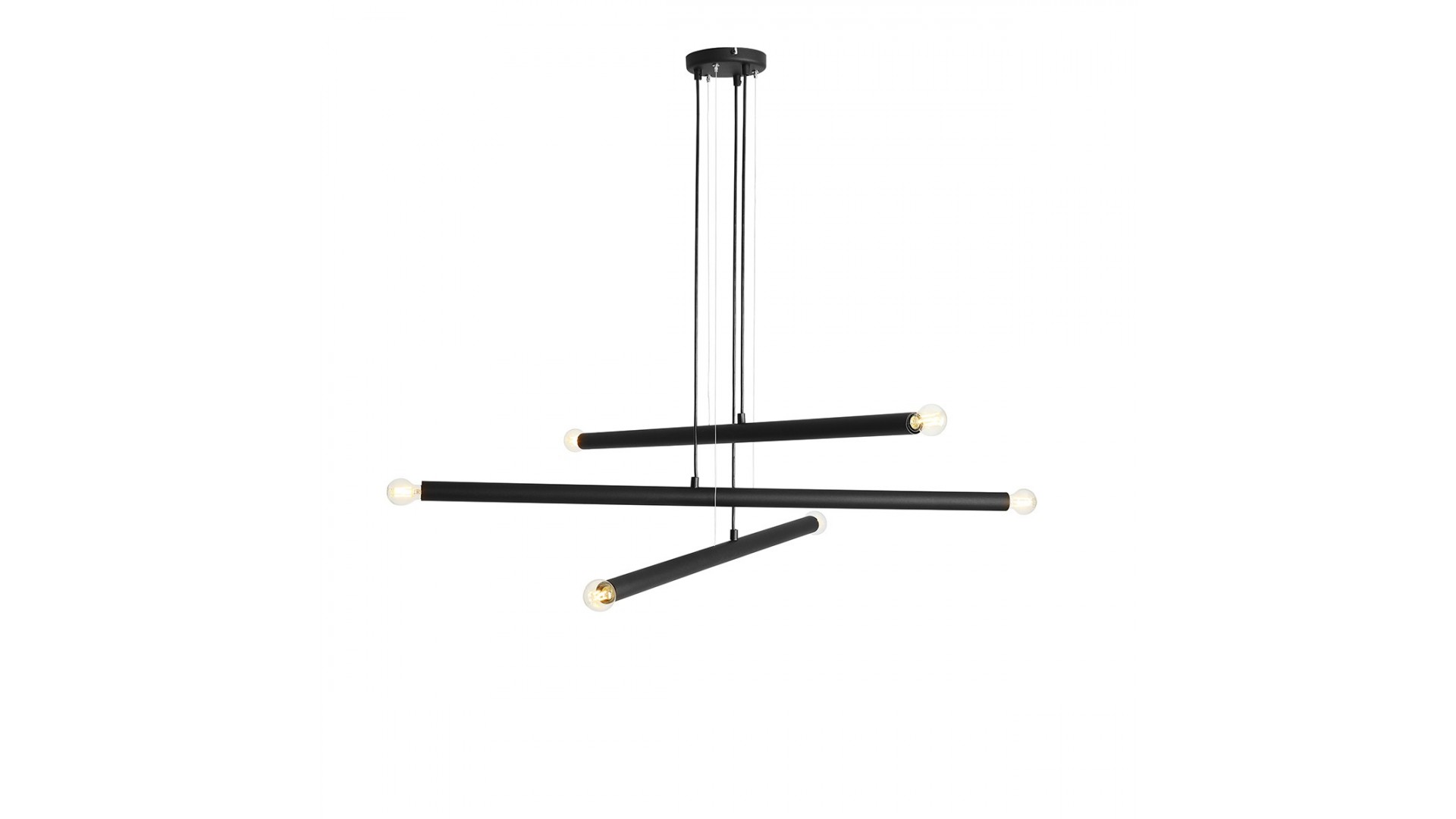 LAMPA WISZĄCA TUBO 6 BLACK ALDEX 1072K1