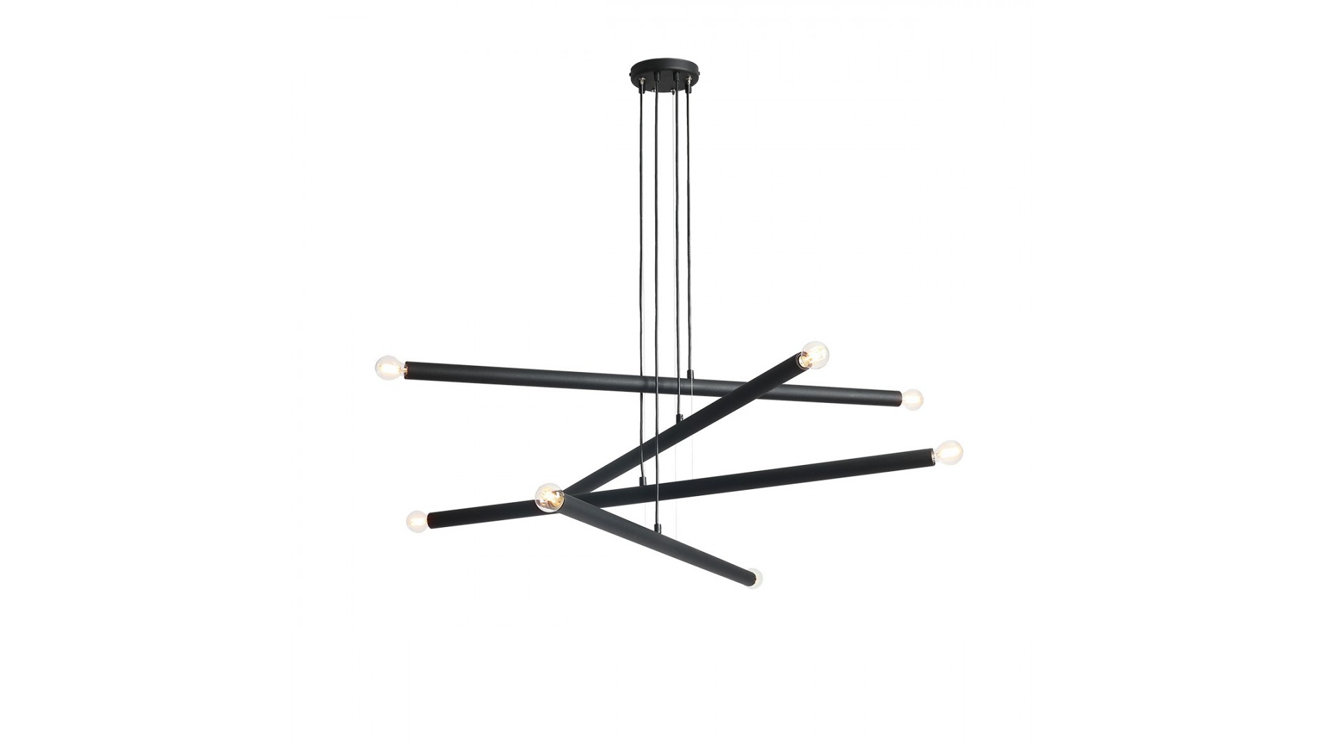 LAMPA WISZĄCA TUBO 8 BLACK ALDEX 1072P1