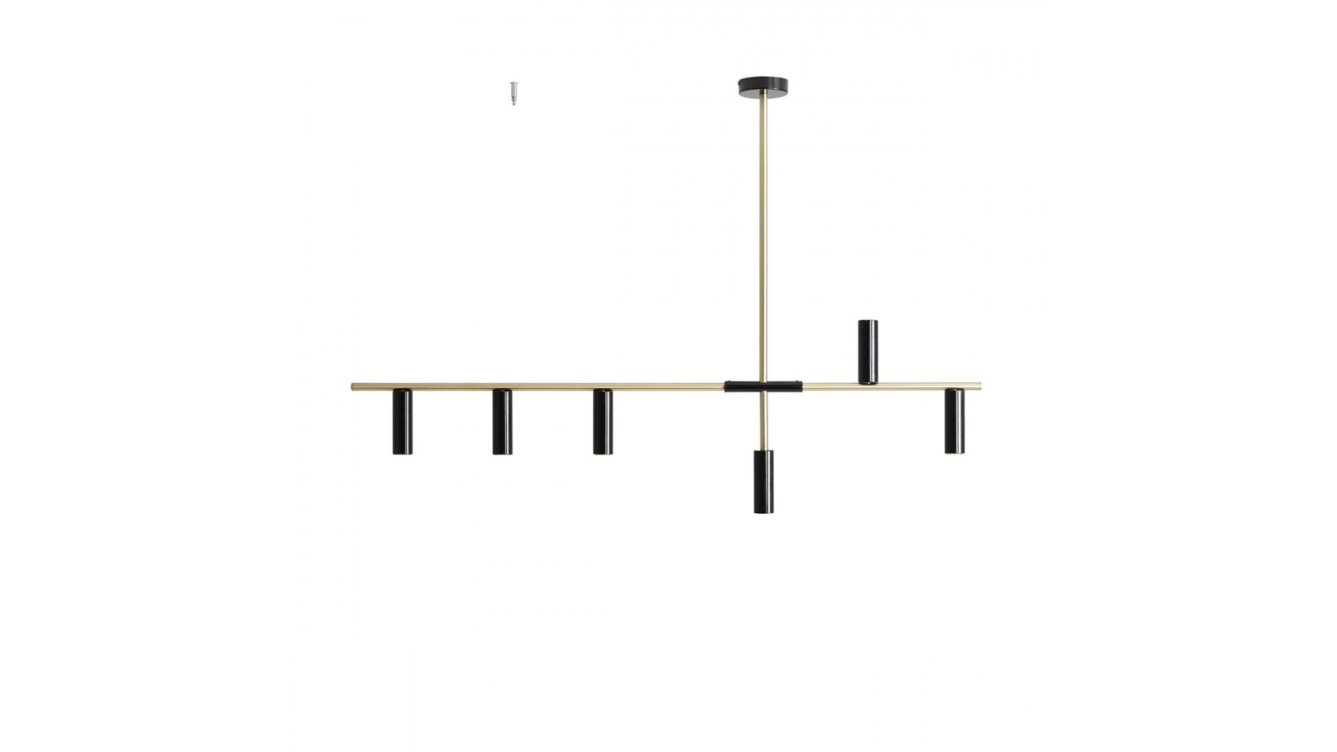 LAMPA WISZĄCA TREVO 6 BLACK BRASS ALDEX 1083K40