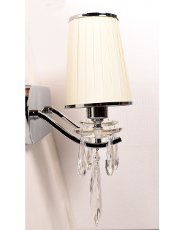 LAMPA ŚCIENNA KINKIET KRYSZTAŁOWY KREMOWY ALESSIA W2