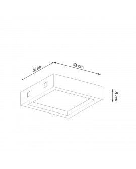 Plafon RIZA beton Sollux SL.0995