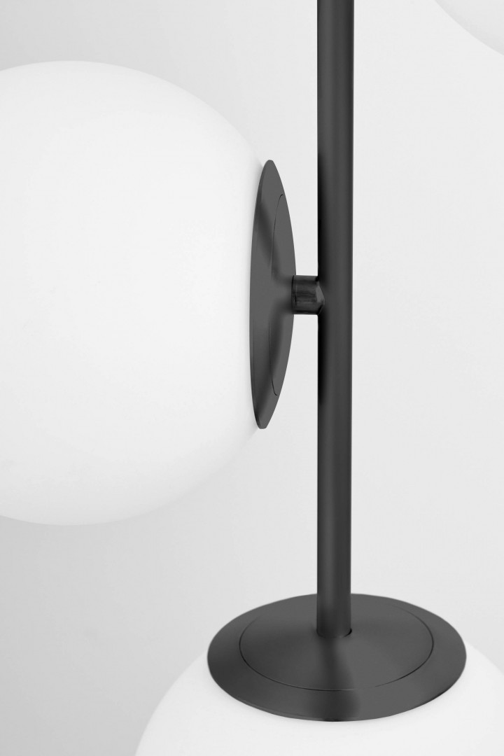 LAMPA WISZĄCA NOWOCZESNA CZARNA BIAŁE KULE STELVIO 3 LUMINA DECO