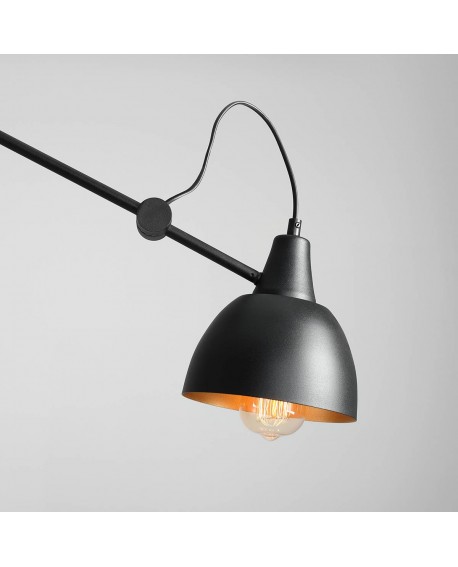 LAMPA STOJĄCA AIDA BLACK (złoty środek klosza) ALDEX 843A 