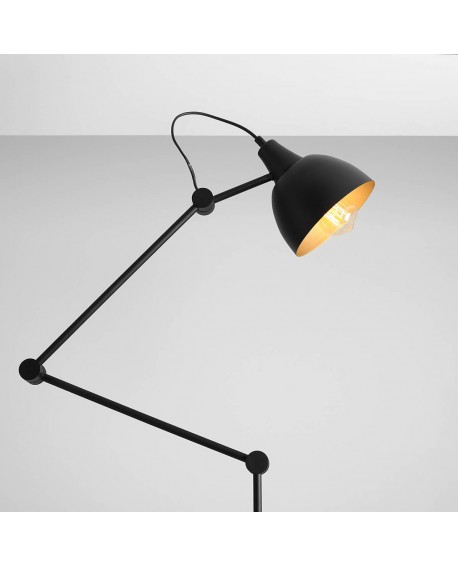 LAMPA STOJĄCA AIDA BLACK (złoty środek klosza) ALDEX 843A 