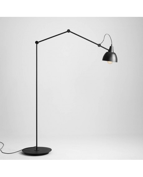 LAMPA STOJĄCA AIDA BLACK (złoty środek klosza) ALDEX 843A 