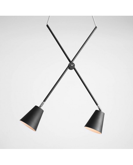 LAMPA WISZĄCA ARTE 2 BLACK ALDEX 1008H1