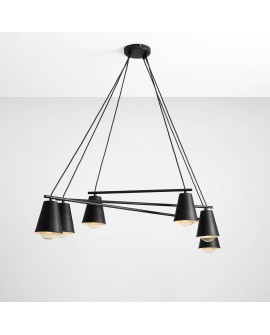 LAMPA WISZĄCA ARTE 6 BLACK ALDEX 1008K1