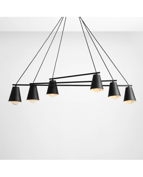 LAMPA WISZĄCA ARTE 6 BLACK ALDEX 1008K1