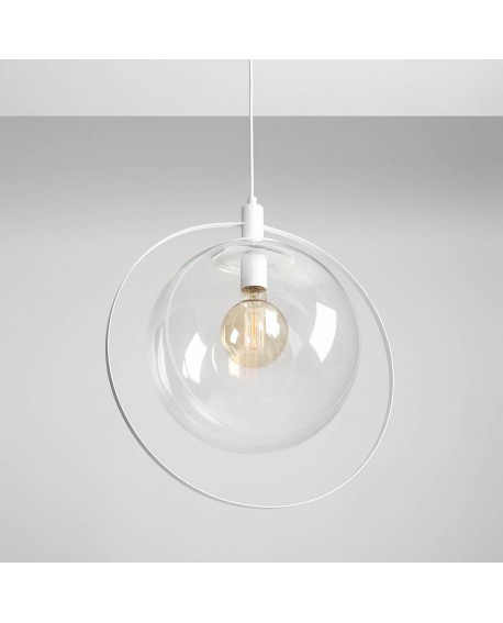 LAMPA WISZĄCA AURA WHITE TRANSPARENT ALDEX 1065G