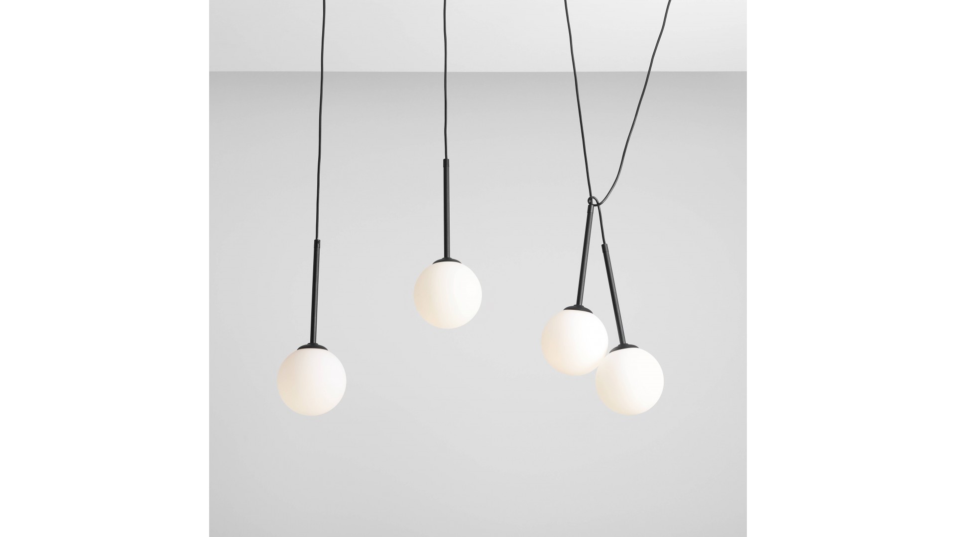 LAMPA WISZĄCA BOSSO 4 BLACK ALDEX 1087L1