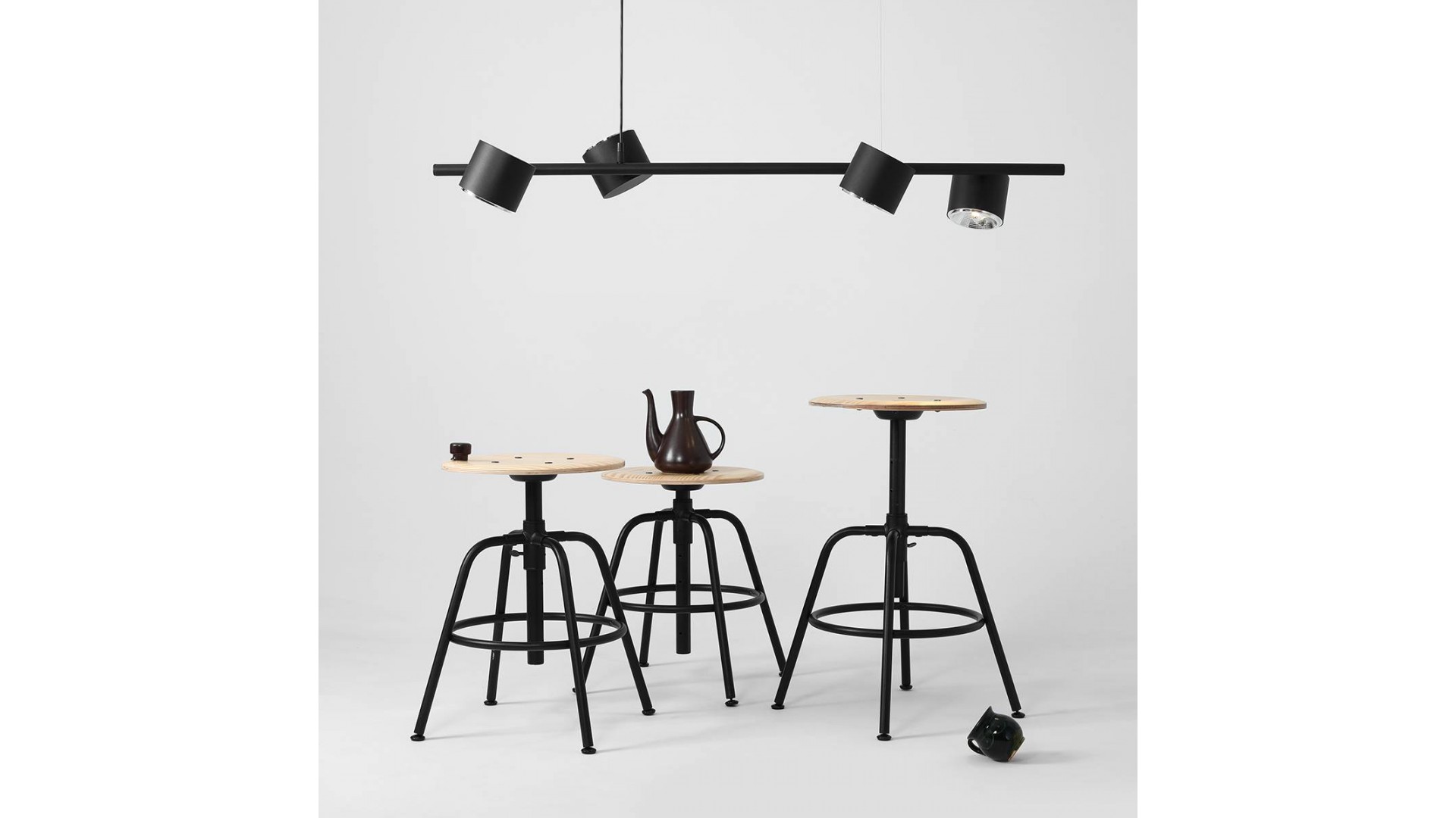 LAMPA WISZĄCA BOT 4 BLACK ALDEX 1047L 