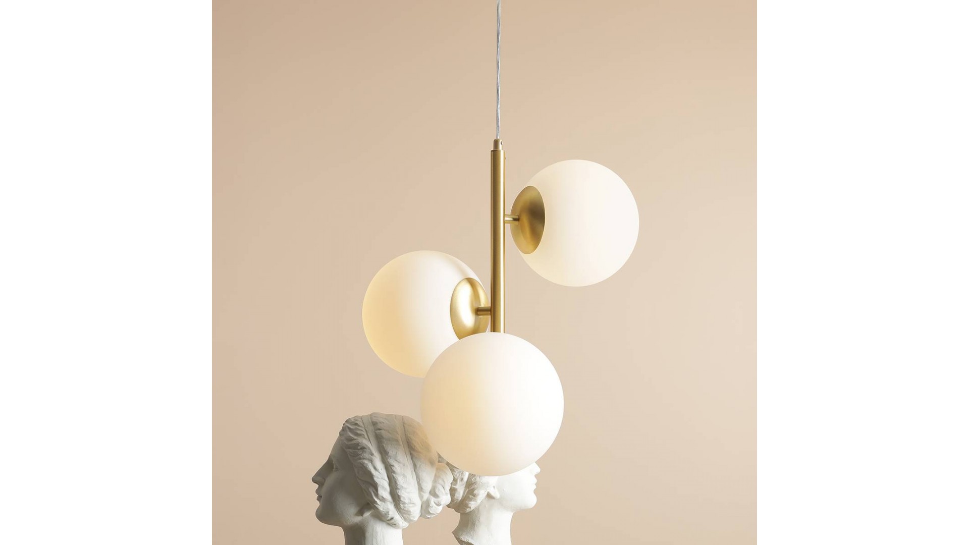 LAMPA WISZĄCA FIN 3 BRASS M ALDEX 1120E40_M