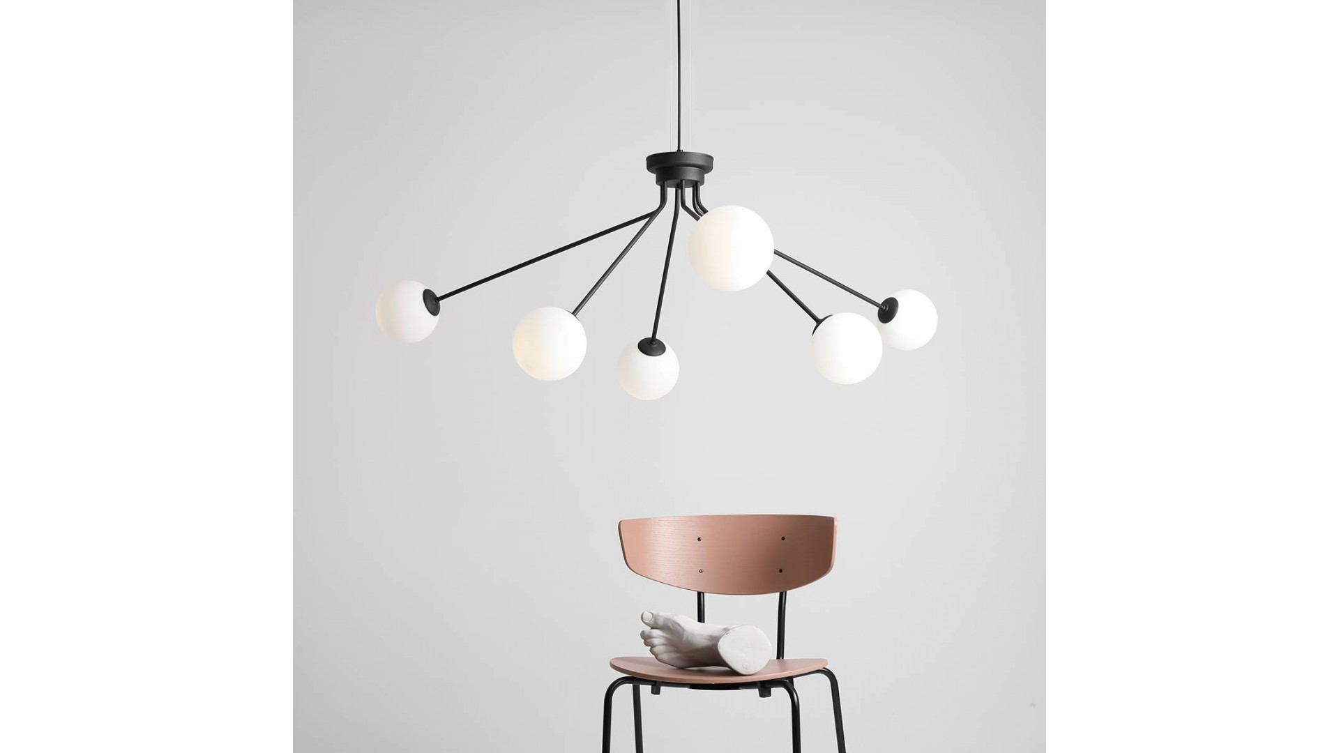 LAMPA WISZĄCA HOLM 6 BLACK ALDEX 1082K1