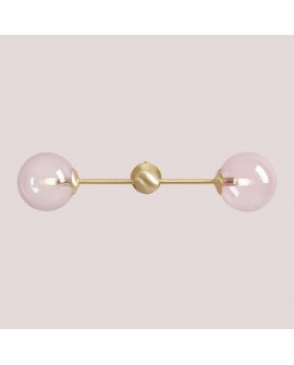 KINKIET PINK PEARL S 2 BRASS ALDEX 1112D40_S