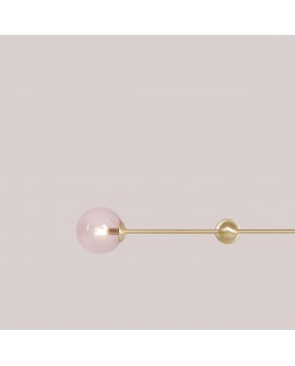 KINKIET PINK PEARL L 2 BRASS ALDEX 1112D40_L